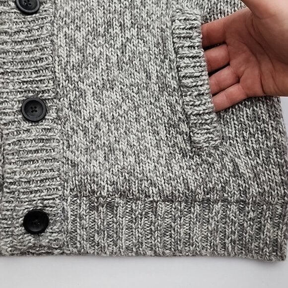 Coupe Men's Wool Blend Knit Button Up Hooded Jacket Beige Black Nordic Sz Large - Picture 3 of 13